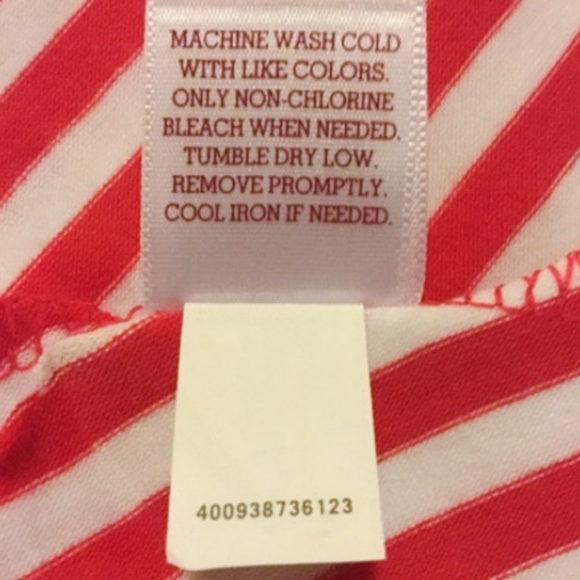 SO Women's Red and White Striped Jersey Circle Skater Skirt Size XL - Picture 4 of 6